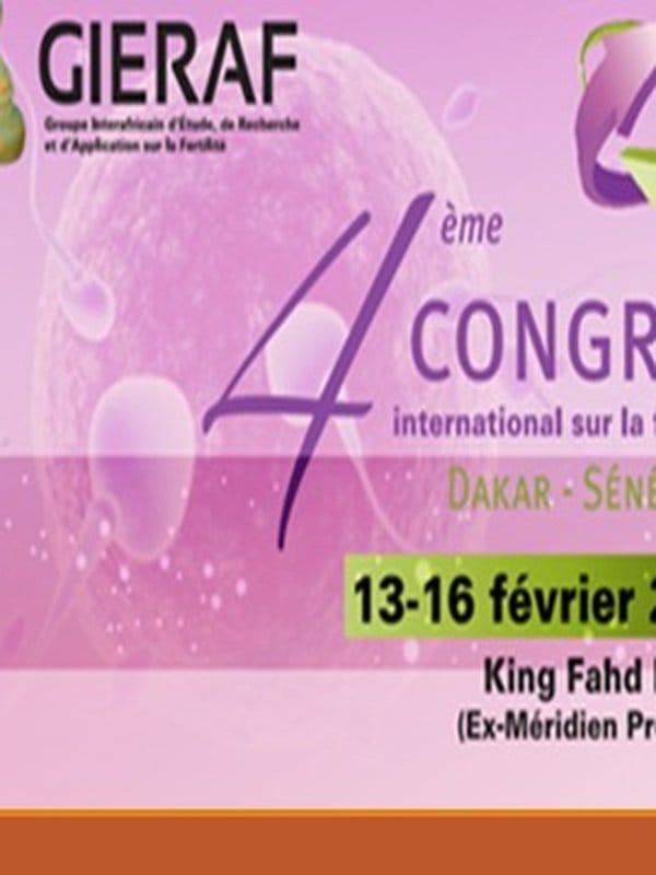 Affiche officielle du 4e Congrès du GIERAF — Dakar 2013