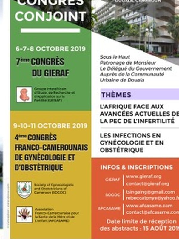 Affiche officielle du 7e Congrès du GIERAF — Douala 2019